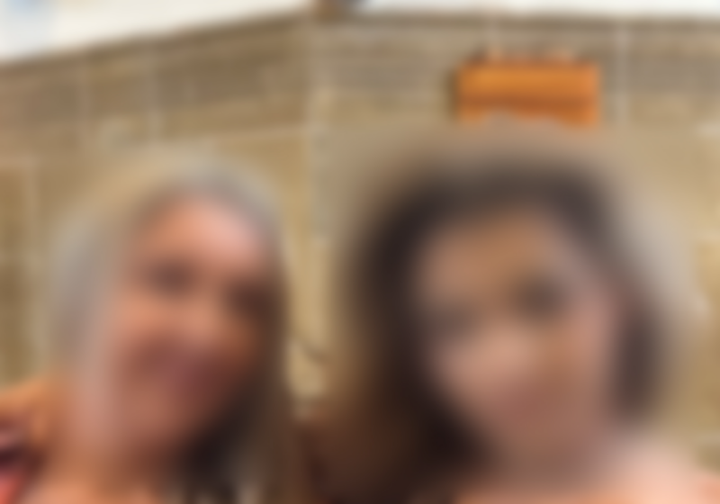 A purposefully blurred image of two female faces, a mother and daughter. This is to protect the family's identity.